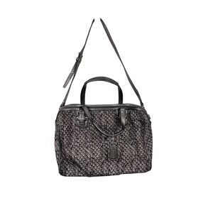 Coach Signature‎ Snakeskin Print Satchel Bag Pewter Accents Shoulder Bag